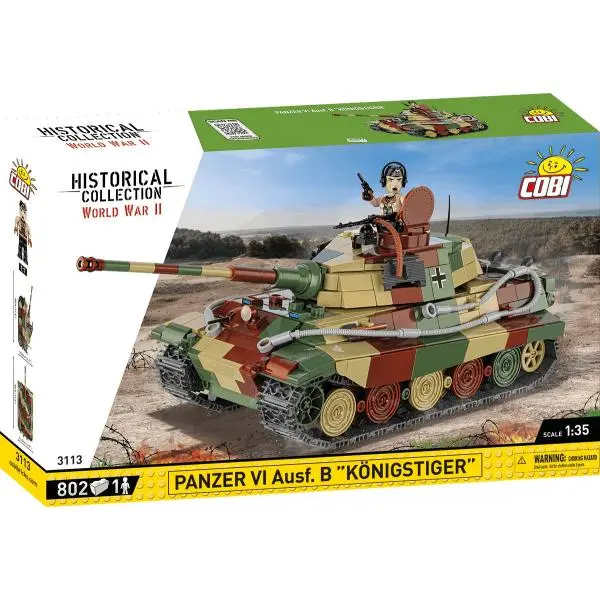 Cobi 3113 ii ww panzer vi ausf. b königstiger, 1:35, 802 k, 1 f