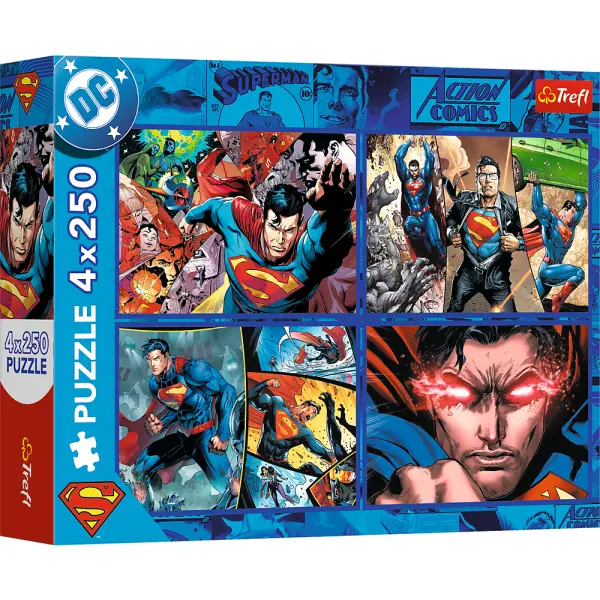 Trefl Puzzle 4x250 odvaha Supermana