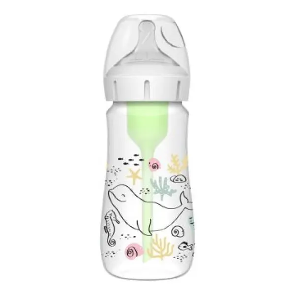 Dr. Brown’s Kojenecká láhev Oceán options+ Wide-Neck 270 ml Anti-colic – 1 ks (WB91009-INT