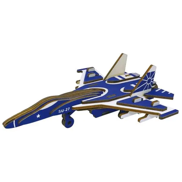 Woodcraft Dřevěné 3D puzzle Bojové letadlo SU27