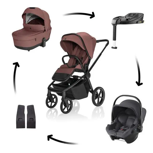 ZOPA Kočárek Move Cross 5X + autosedačka Baby-Safe Core + Baby-Safe Core Base - Amber Brown