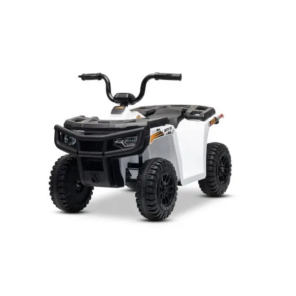 Licencovaná elektrická čtyřkolka Arctic Cat 12V se zadním pohonem, bílá, LED světla, Lít