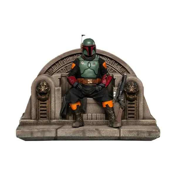 Iron Studios Star Wars: The Mandalorian - Boba Fett na trůnu socha Deluxe Art Scale 1/10