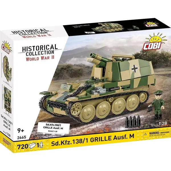 Cobi 2665 ii ww sd.kfz. 138/1 grille ausf. m, 1:28, 720 k, 1 f