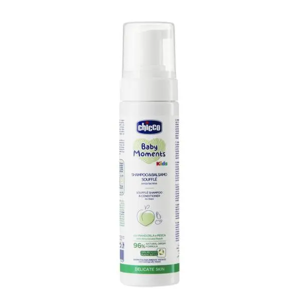 CHICCO Šampon a kondicionér na vlasy soufflé Baby moments Kids 150ml, 0m+