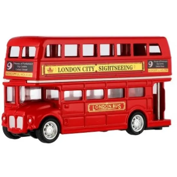 Teddies Londýnský patrový autobus červený