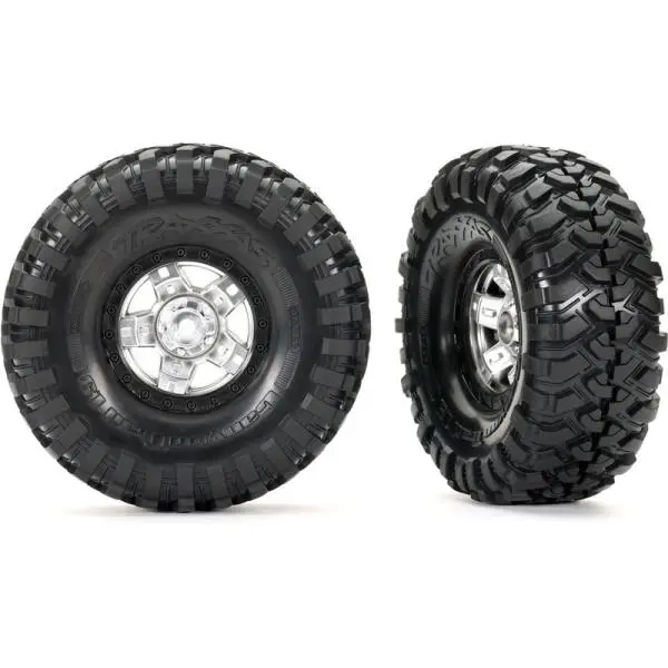 Traxxas kolo 1.9", disk TRX-4 Sport beadlock polomatný chrom, pneu Canyon Trail (2)