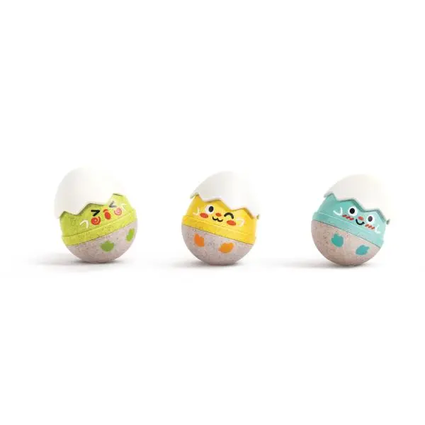 Happy Hatchlings – Sada houpacích chrastítek, 3 ks