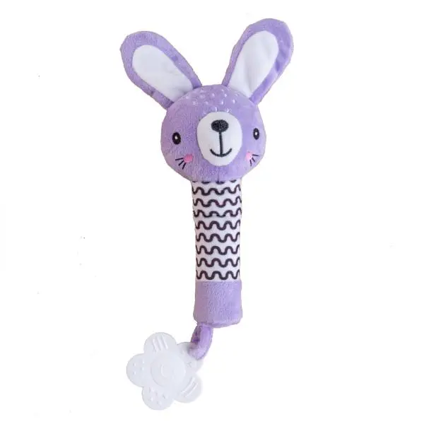 Babyted Zajíček pískátko/kousátko plyš 25cm fialový