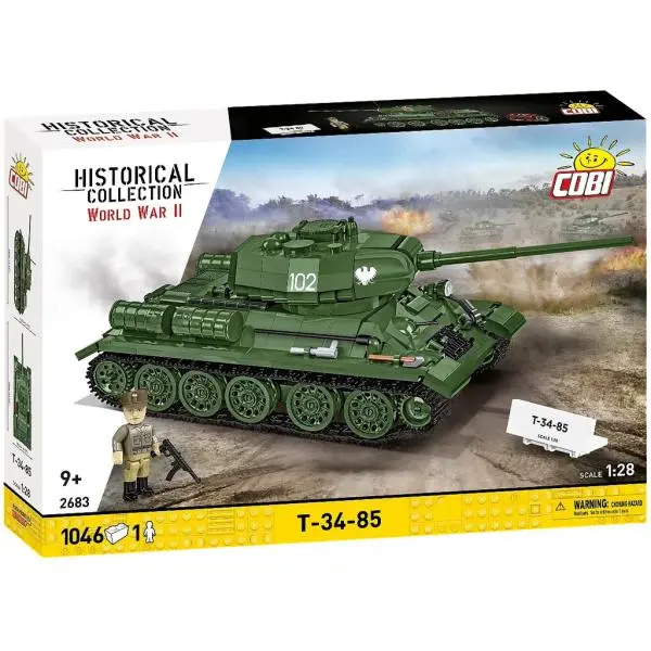 Cobi 2683 II WW Tank T-34-85, 1:28, 1046 k, 1 f