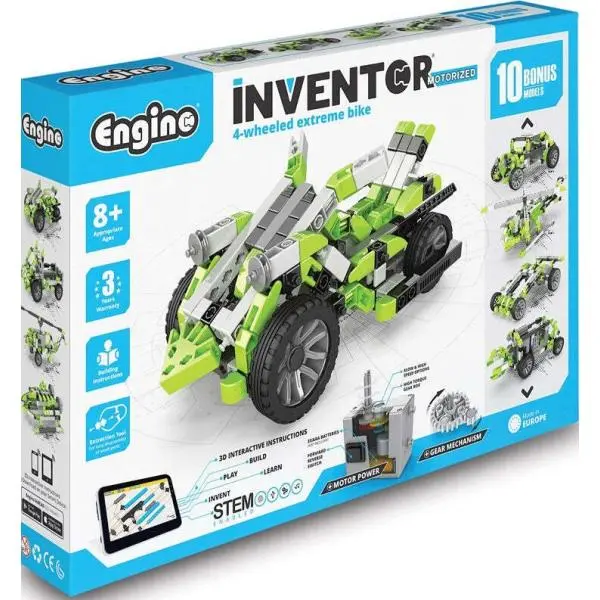 Engino INVENTOR MOTORIZED 4-kolový xtreme bike s 10 bonusovými modely
