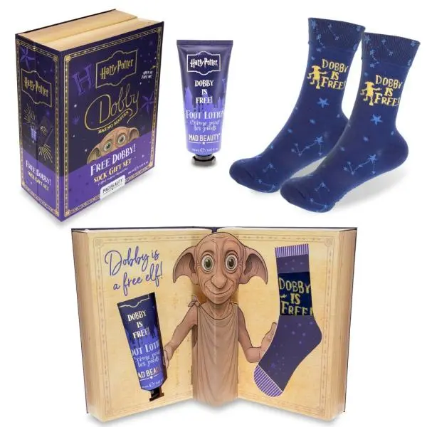 MAD BEAUTY Sada péče o nohy Harry Potter Dobby Máta 1x 150ml, 1 pár ponožek (vel