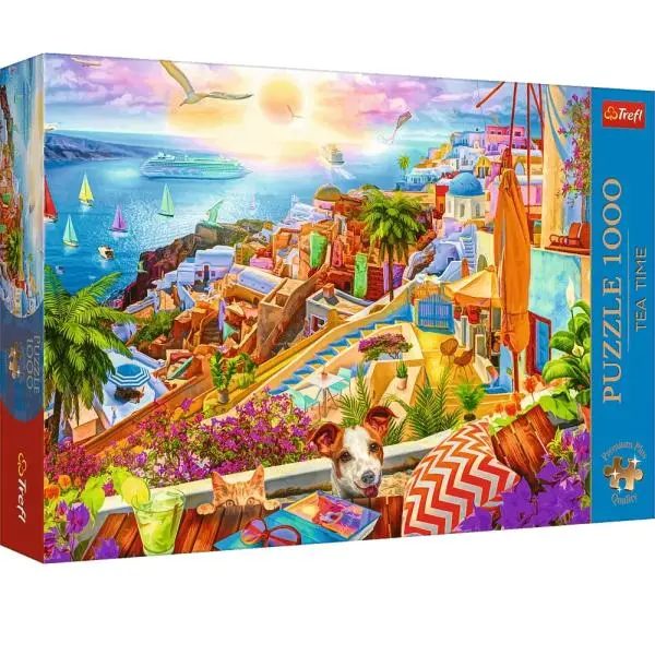 Trefl Puzzle 1000 Premium Plus Tea Time: na návštěvě na Santorini 10842