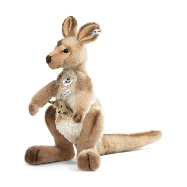 STEIFF Originals Kango klokan s mládětem, béžová plyšová hračka