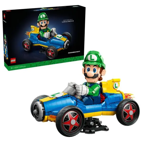 Lego® super mario™ 72050 mario kart™ – luigi a mach 8