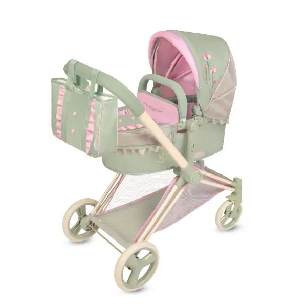 DeCuevas 81768 Skládací kočárek pro panenky 3 v 1 s taškou Botanic 2026 – 73 cm