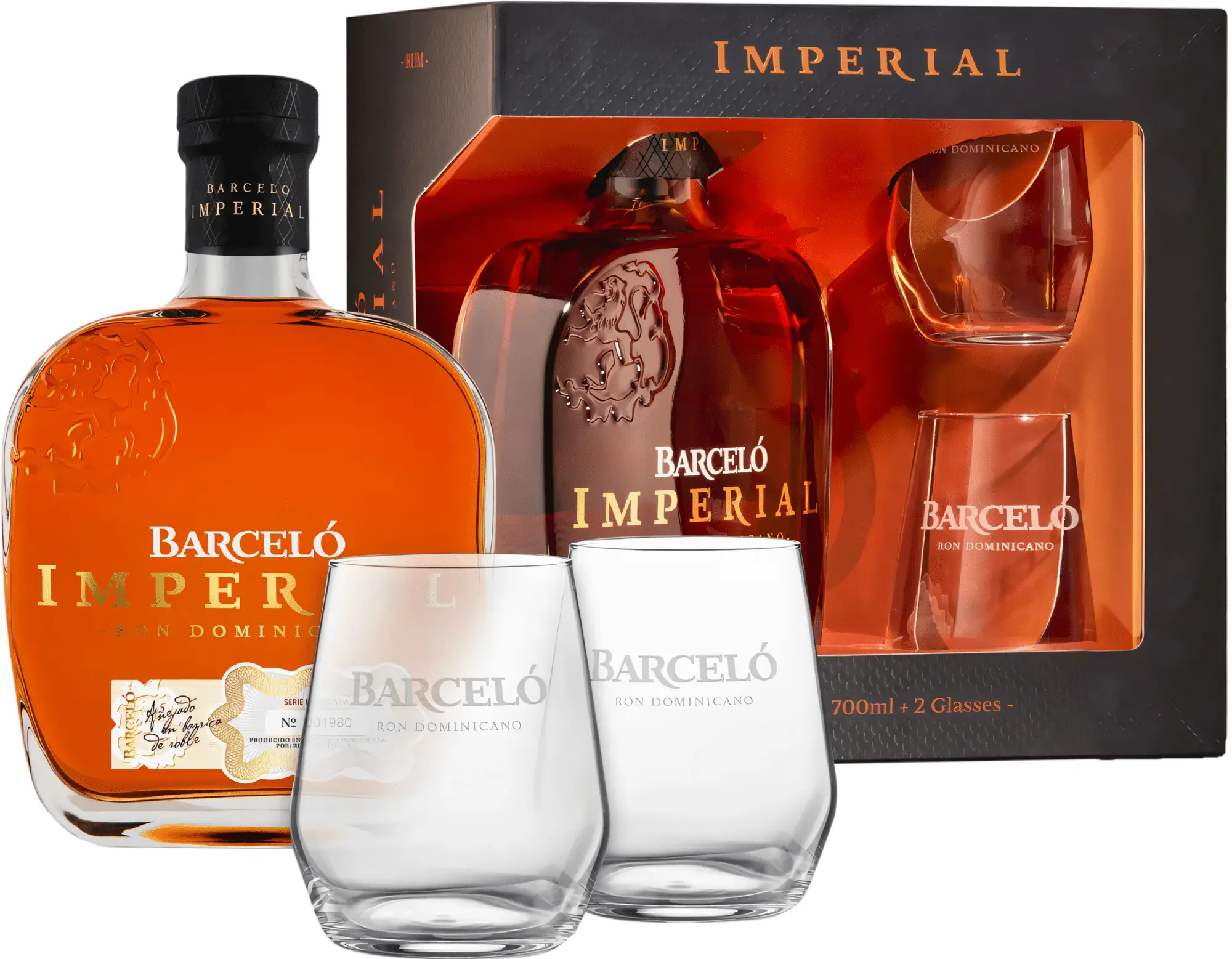 Barceló Imperial se 2 sklenicemi 38% 0,7l (darčekové balenie 2 poháre)