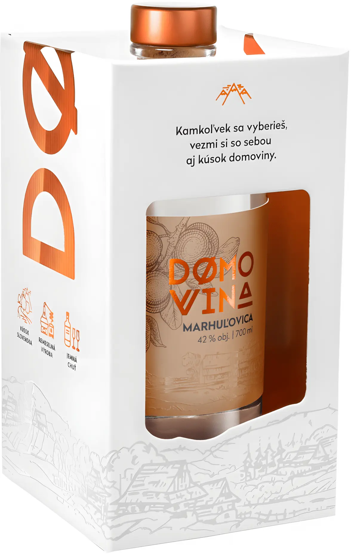 Domovina Marhuľovica v krabičce 42% 0,7l