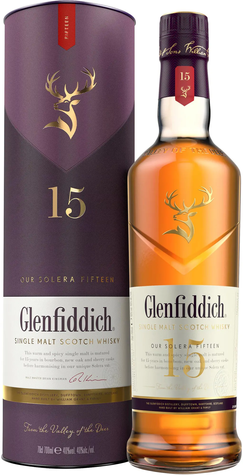 Whisky Glenfiddich 15YO 0,7l 40% (tuba)