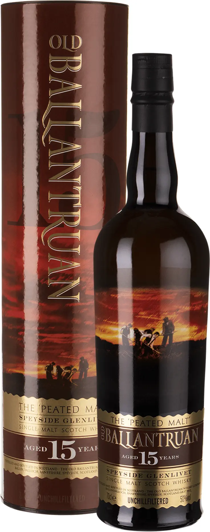 Old Ballantruan Peated 15 letá 50% 0,7l