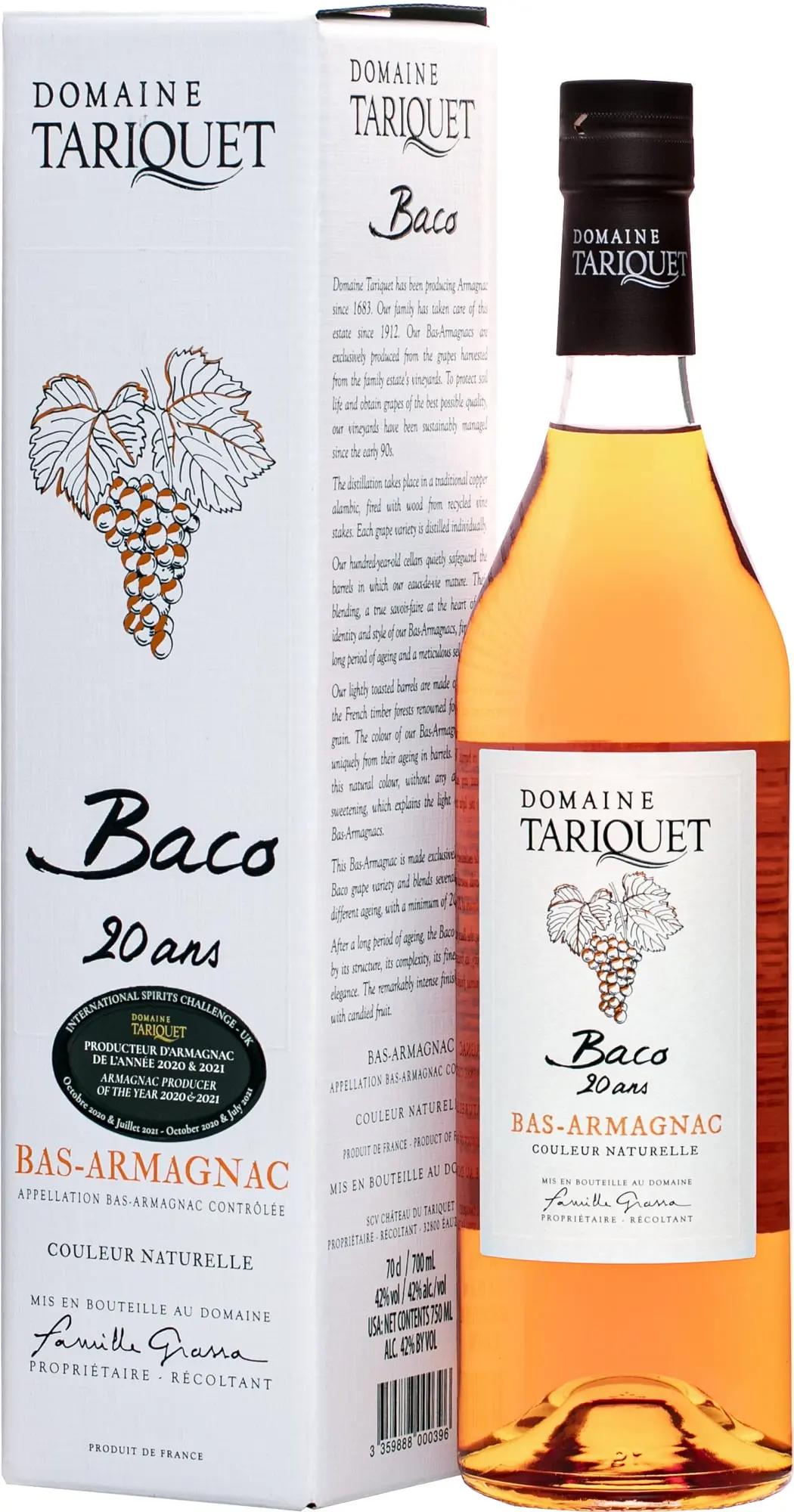 Tariquet Baco 20 letý 42% 0,7l