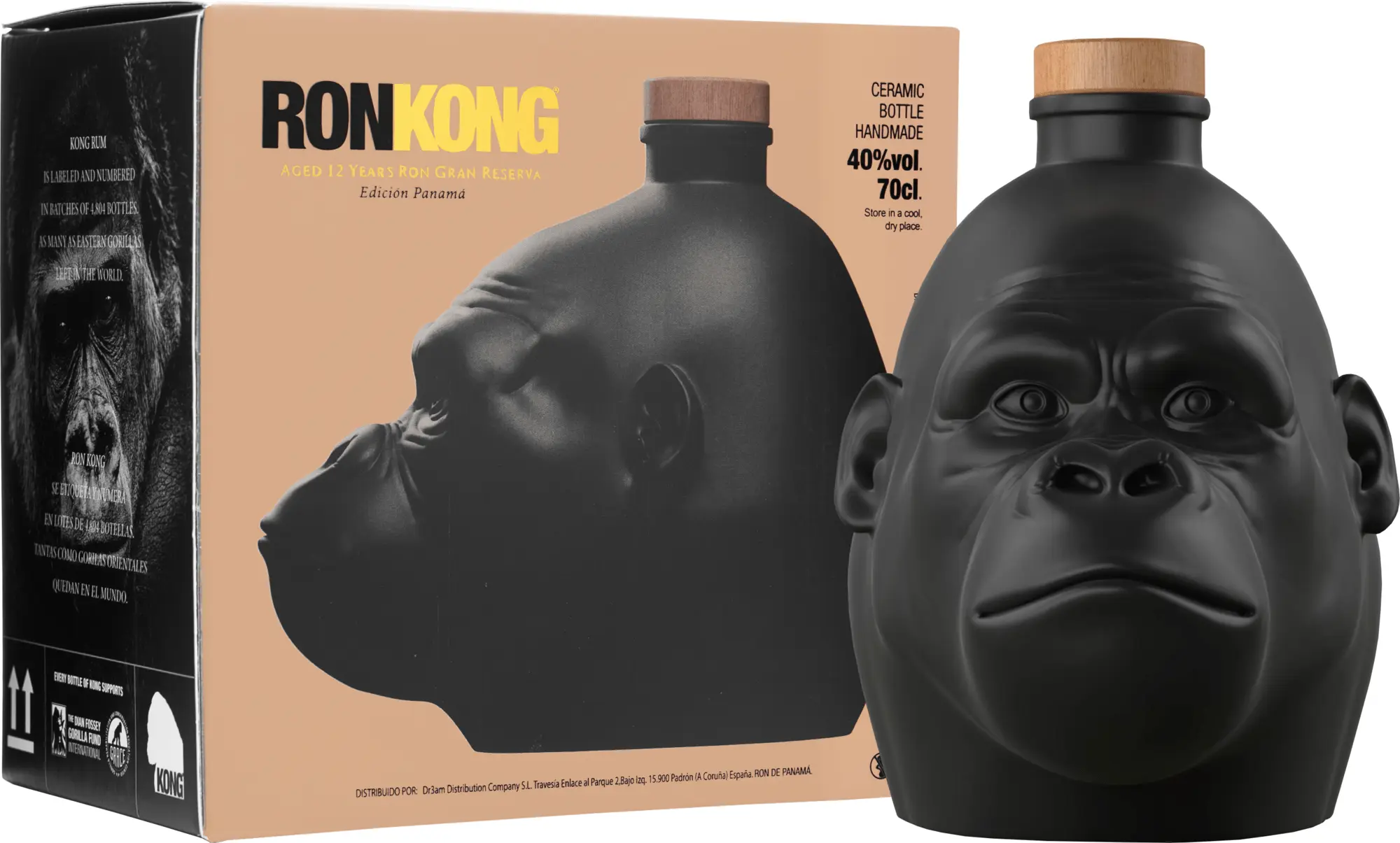 Ron Kong Kong Spiced Rainforest Guatemala Rum Black 40% 0,7l