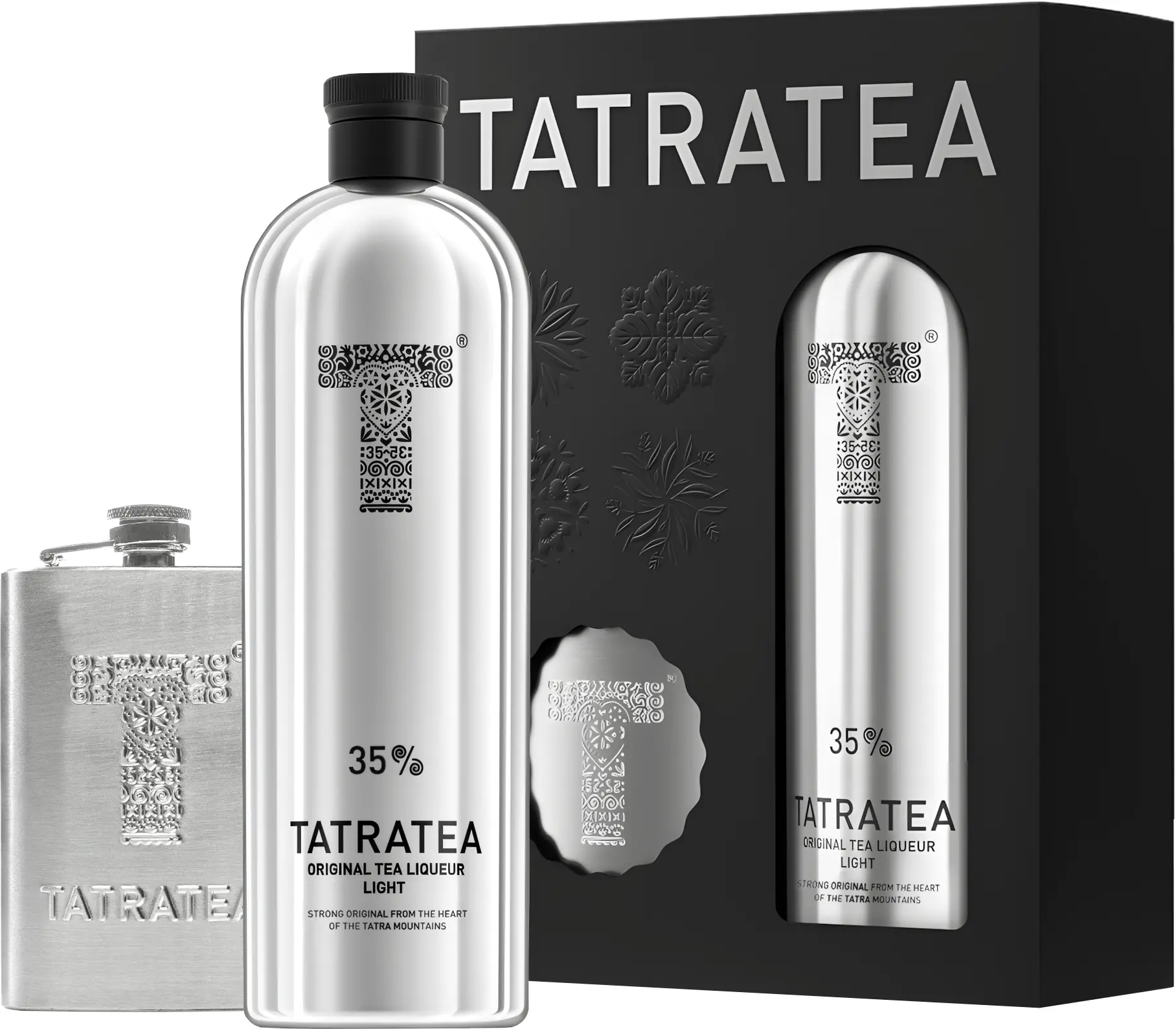 Tatratea Original Light + placatka 35% 0,7l (dárkové balení kazeta)