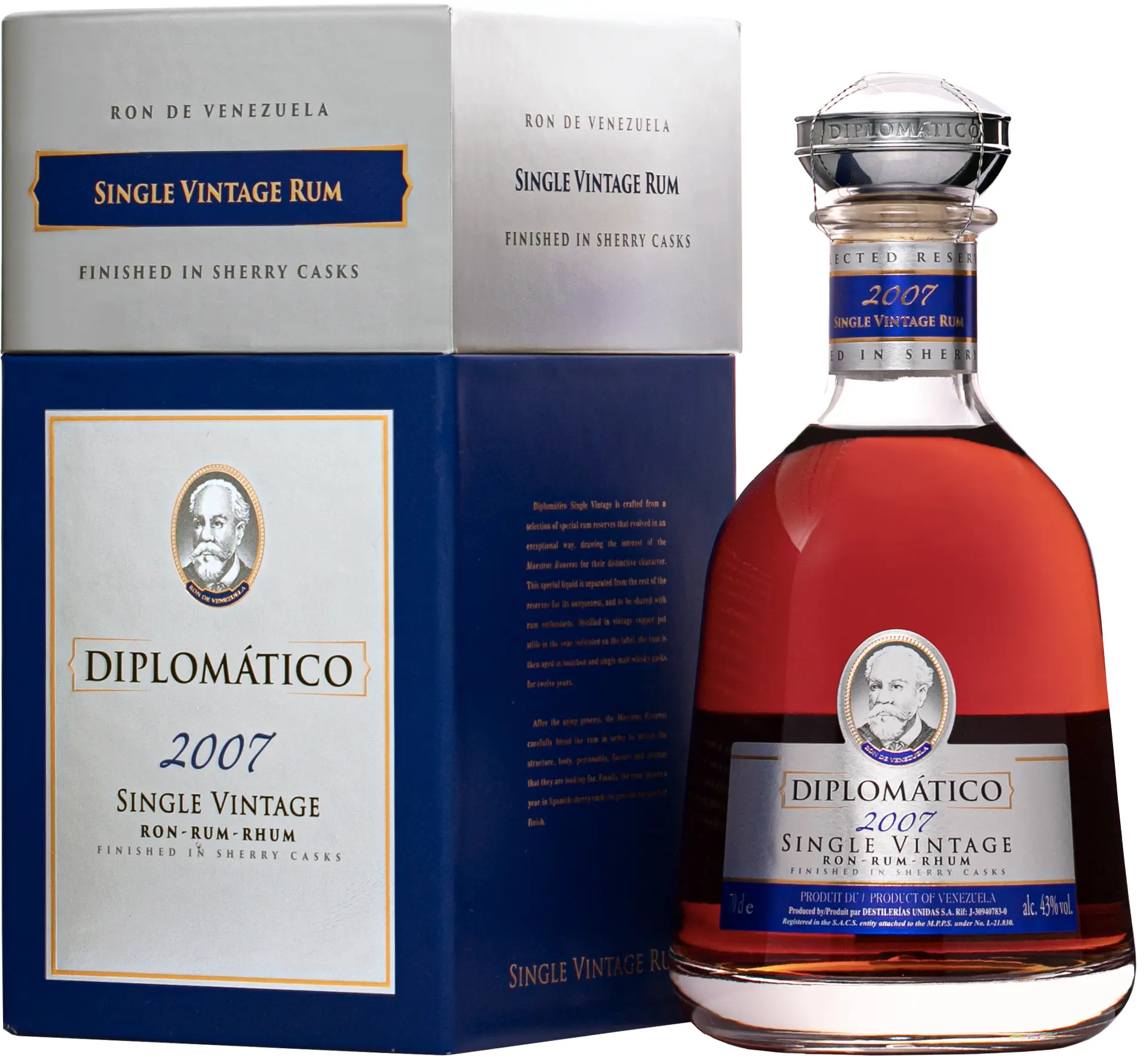 Diplomático Diplomatico Single Vintage 2007 Limited Edition 43%  0,7 l