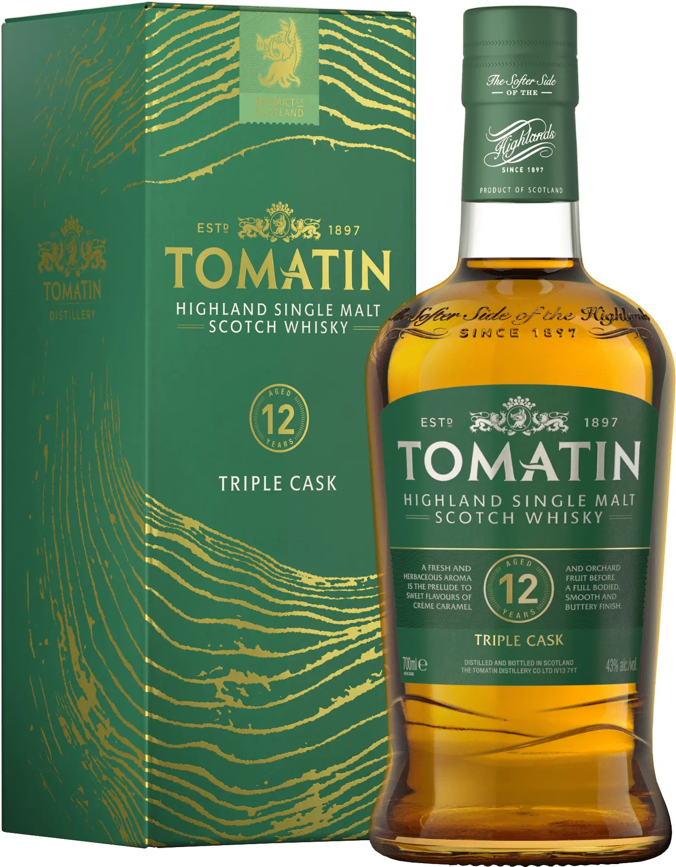 Tomatin 12 letá 43% 0,7l