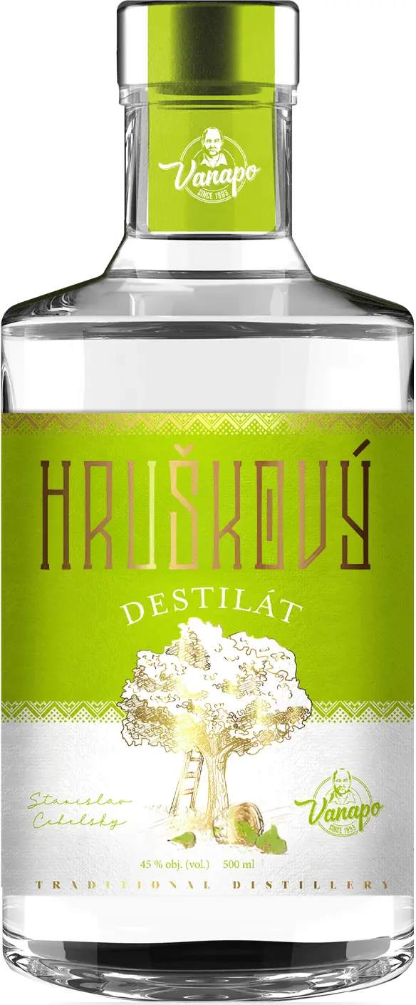 Vanapo Hruškový Destilát 45% 0,5l