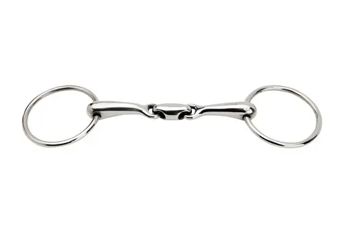 2x lomené stihlové udidlo Horka z nerezu 14 mm