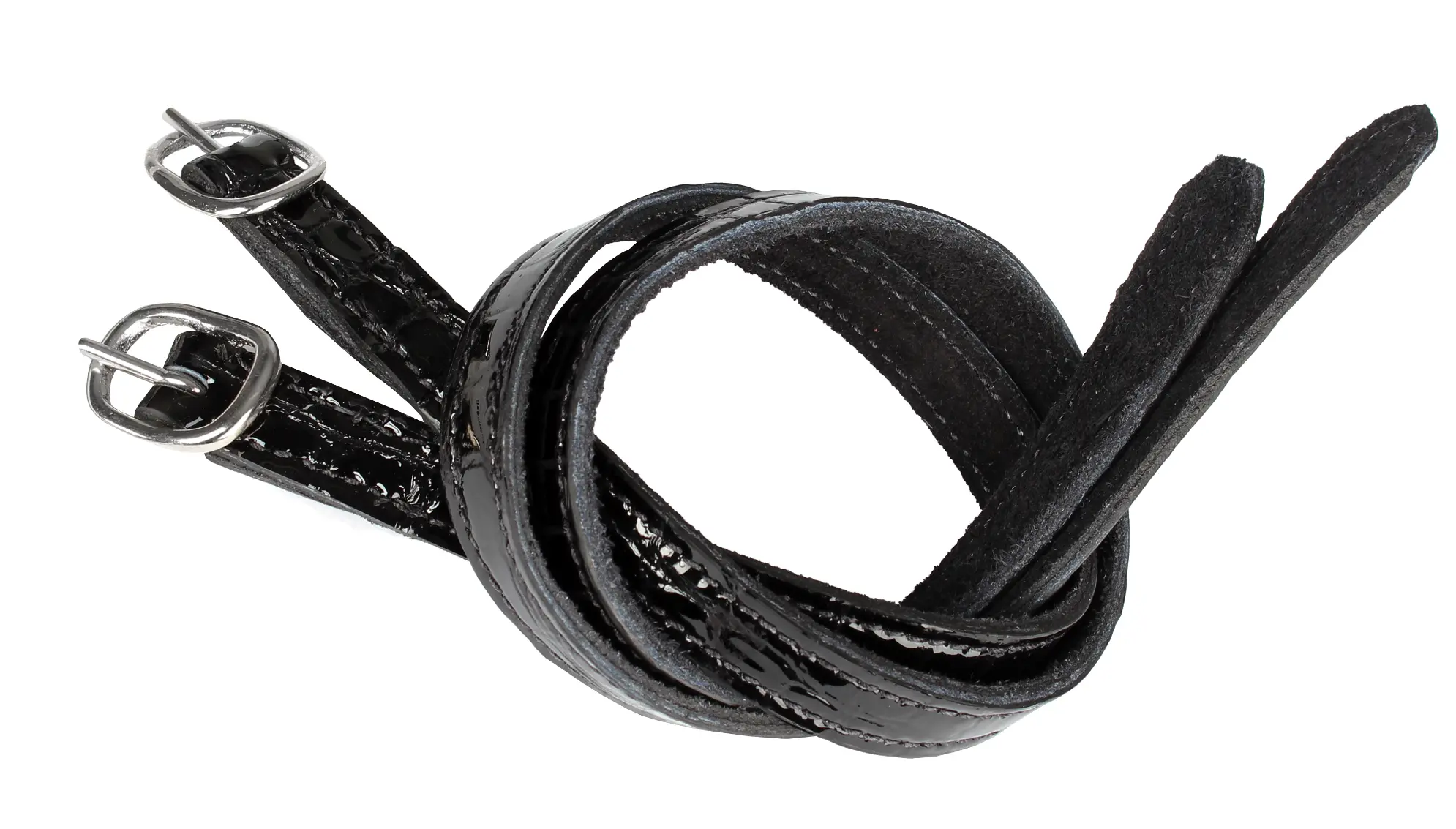 Lakované řemínky k ostruhám Horka Croco