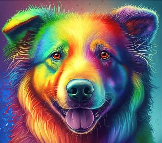 Wooden puzzle Multicolored Labrador A4 - EPEE