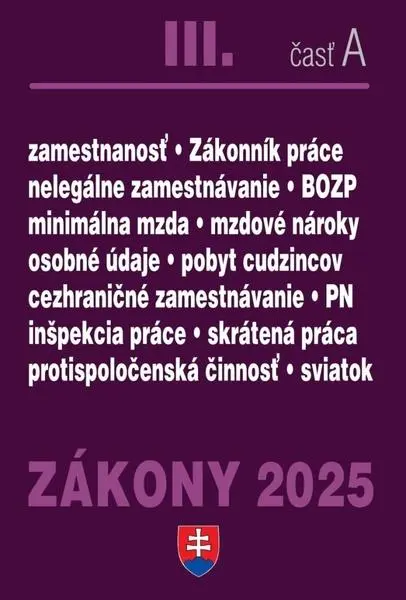 Zákony III A/2025 (, 2025)