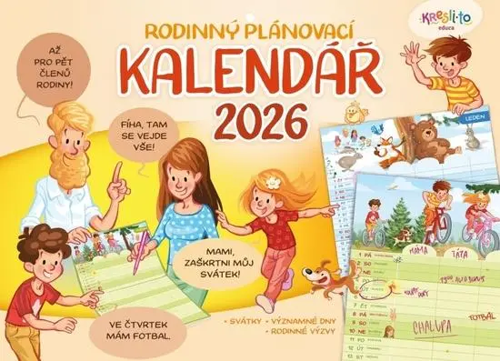 Rodinný plánovací kalendář 2026