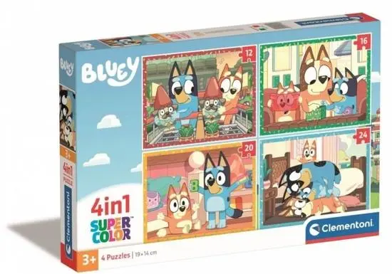 Clementoni - Puzzle 4v1 Bluey (12+16+20+24 dílků)