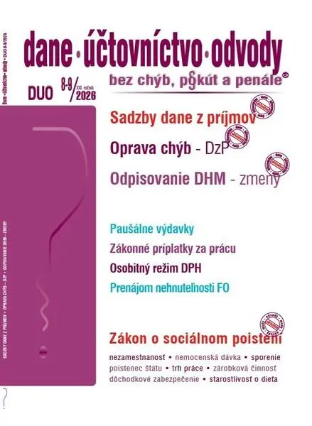 Dane, účtovníctvo, odvody bez chýb, pokút a penále