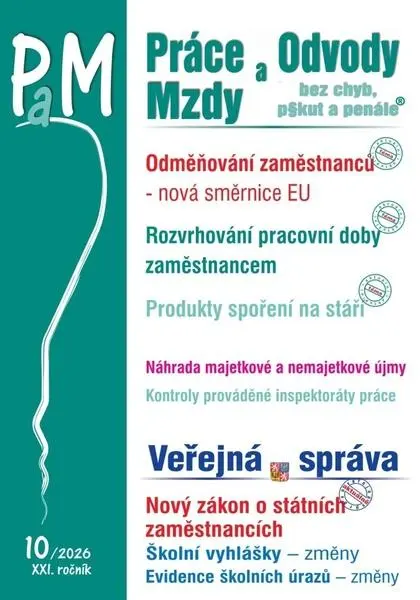 PaM 10/2026 Odměňování zaměstnanců – změny podle nové směrnice EU - Ladislav Jouza