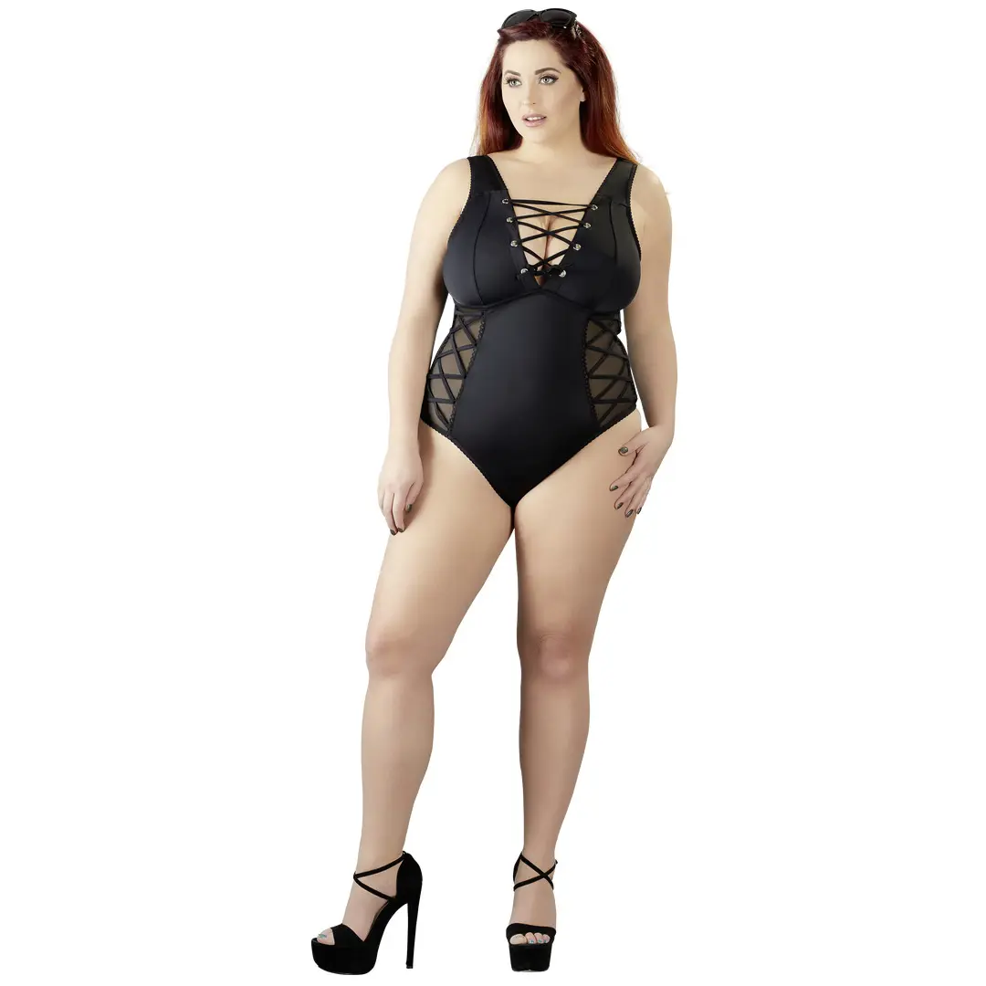 Poloprůsvitné body se šněrováním Cottelli Collection Plus