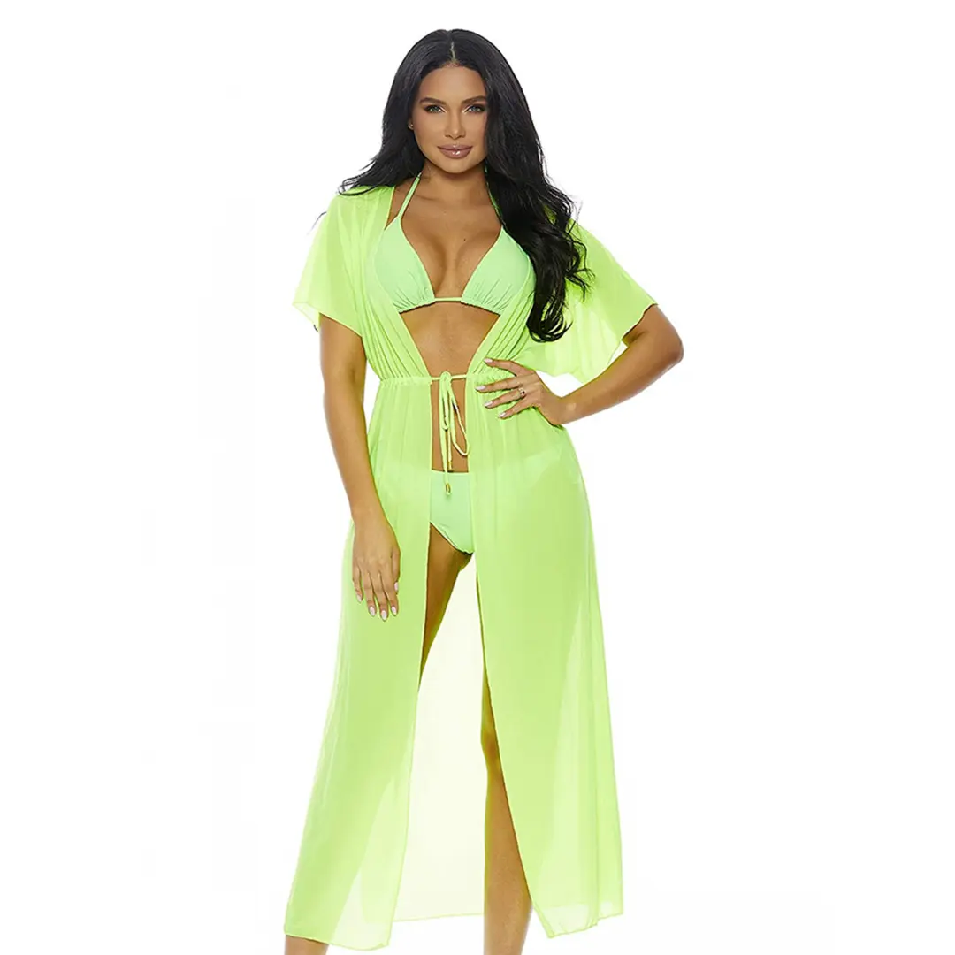 FORPLAY bikini set dvoudílné plavky s přehozem | neonově zelená