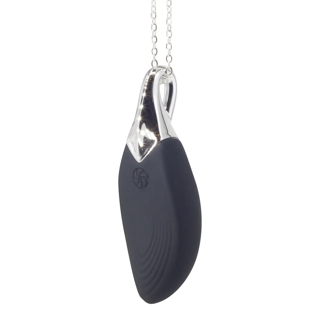 Vibrating necklace Liberty Leaf Black