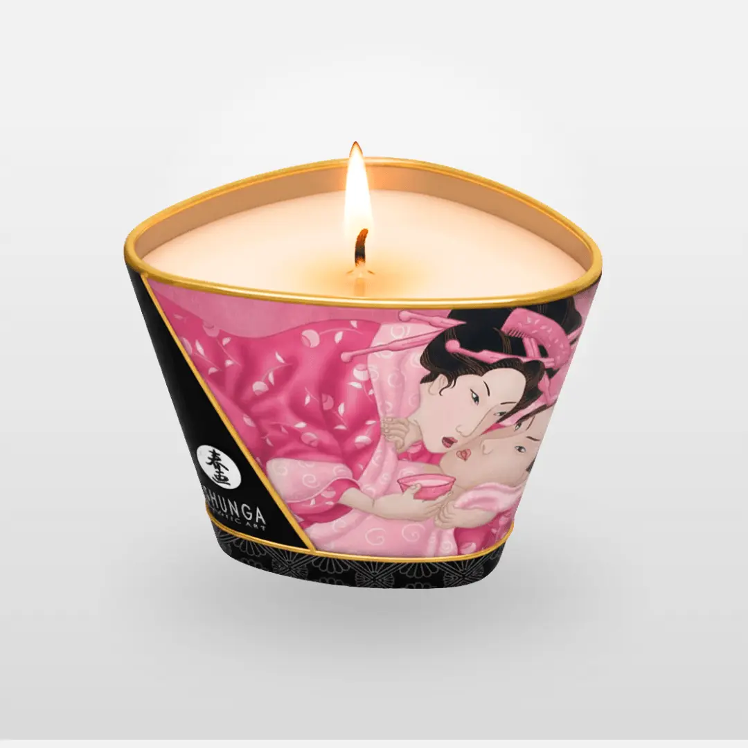Shunga Masážní svíčka Růže | 170 ml