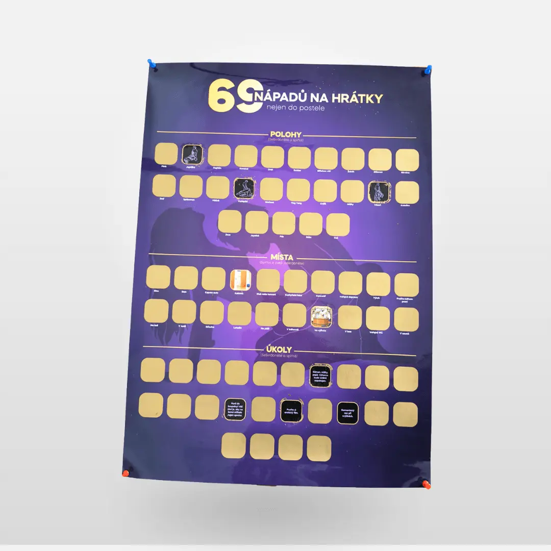 Willi Stírací plakát 69 nápadů nejen do postele - velikost A2