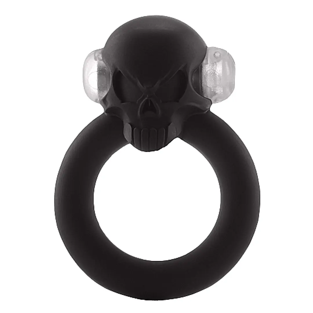 Shots Toys Shadow skull vibrační erekční kroužek - lebka | Černá