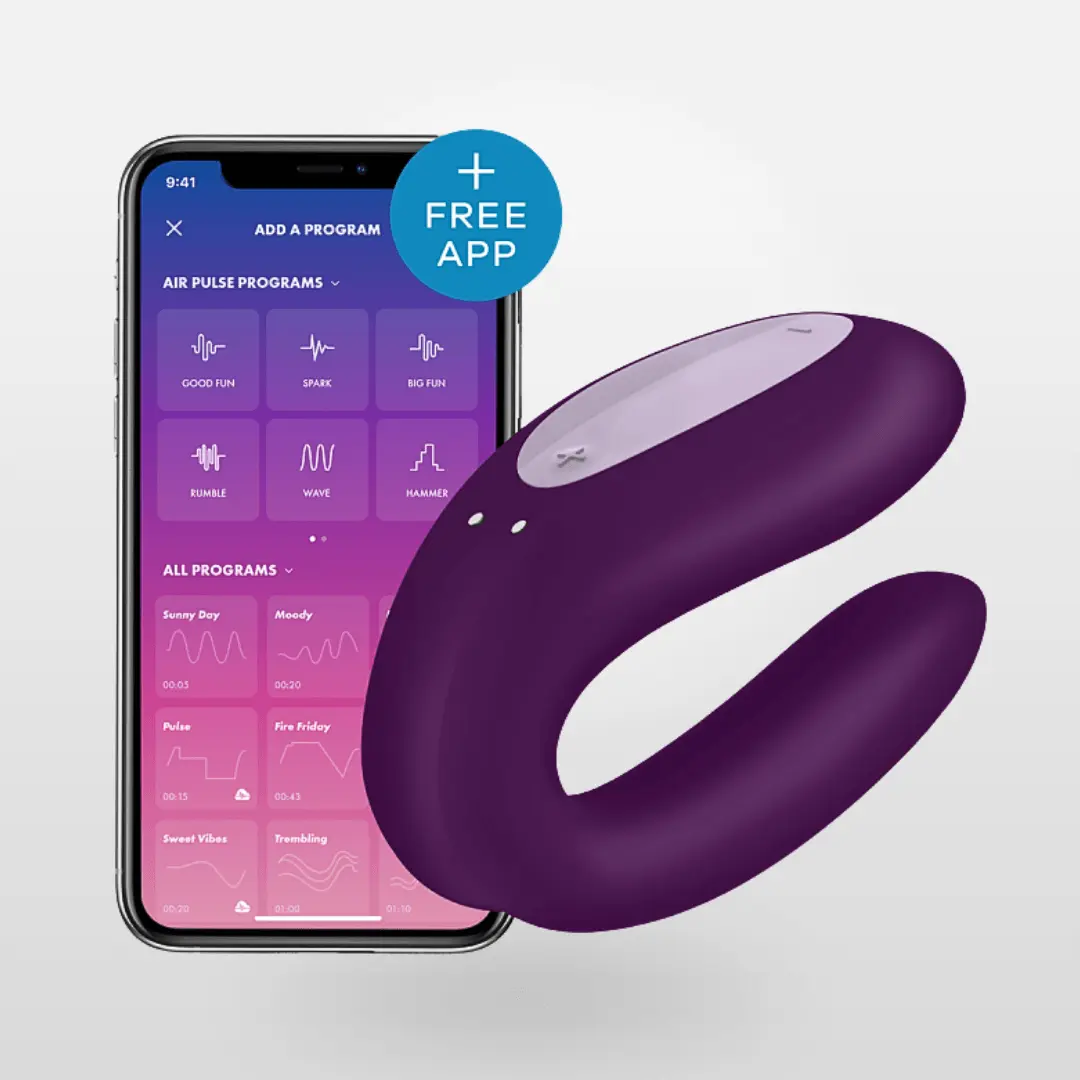 SATISFYER Double Joy fialový