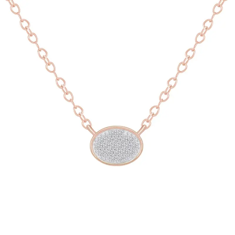 Oválný minimalistický náhrdelník s diamanty Vonnie