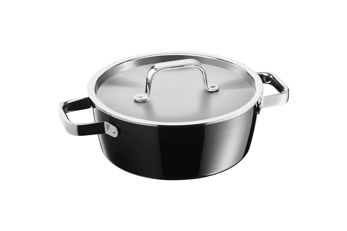 Kastrol WMF Fusiontec 22 cm 05.1532.5290 Nerezový/Černý