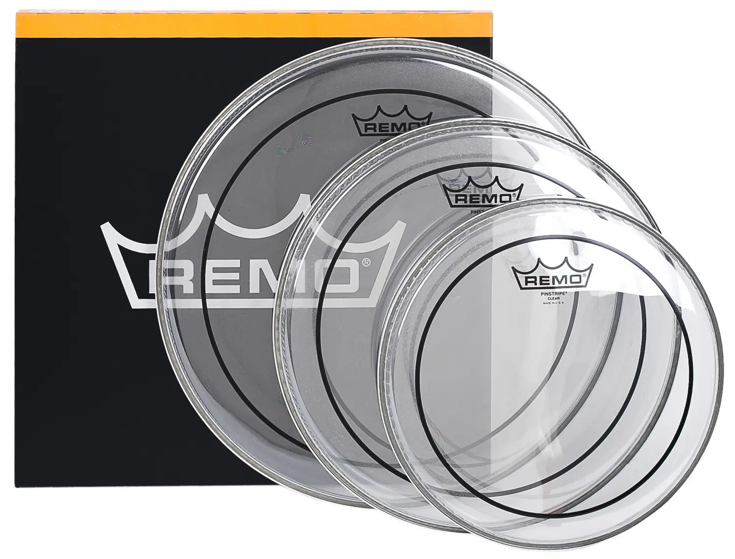 Remo Pinstripe Clear Rock Set