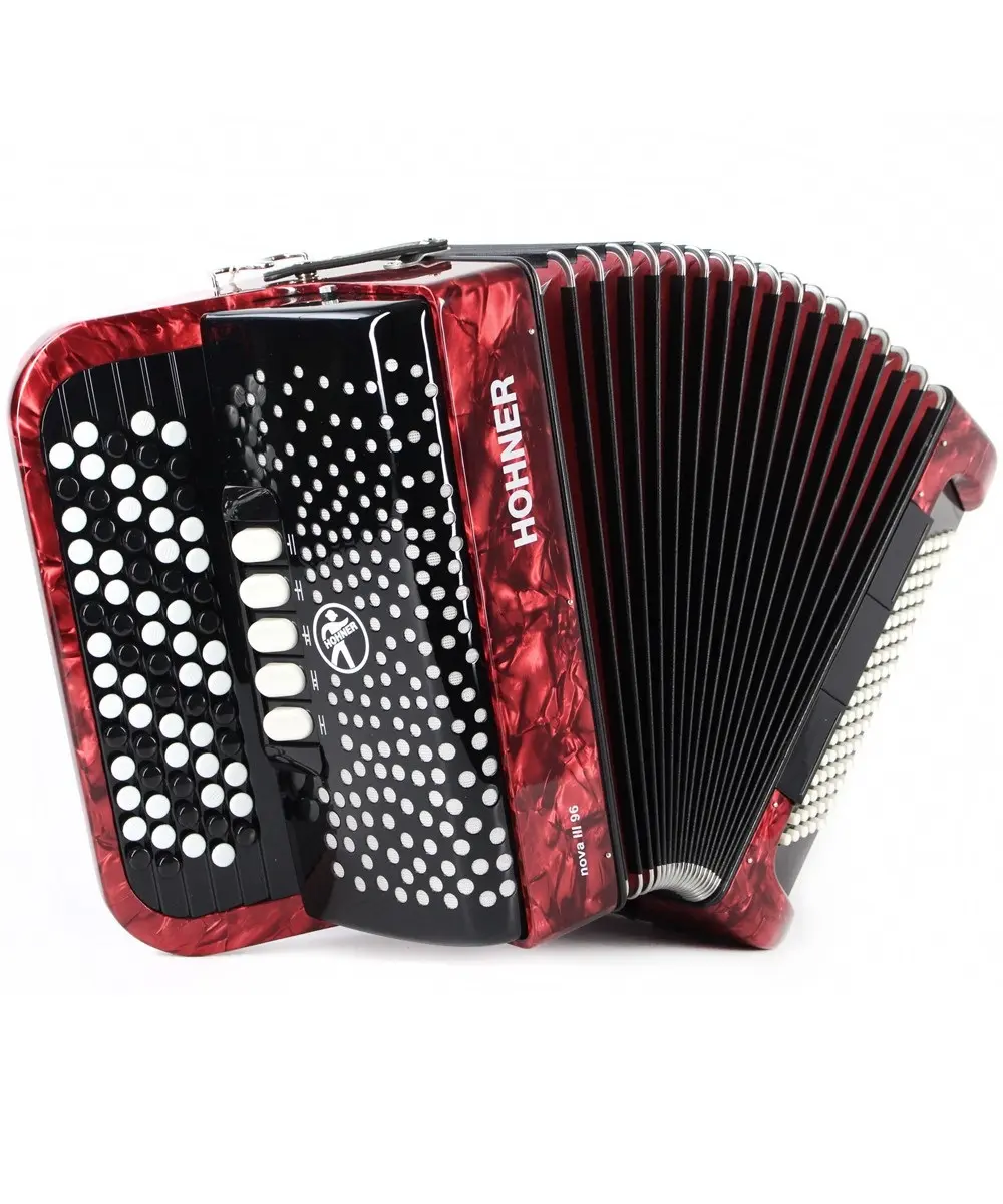 Hohner Nova III 96 red B-stepped