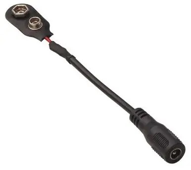 Rockboard Power Ace Battery Plug Converter 9V battery clip to Barrel 2